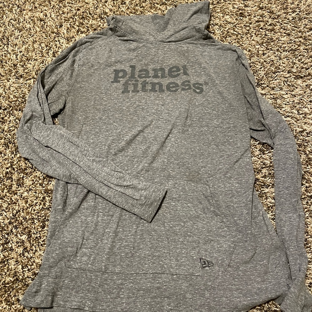 Womens Gray Planet Fitness Pullover Hoodie
